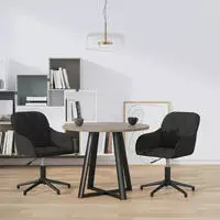 vidaXL Esszimmerst&uuml;hle 2 Stk. Drehbar Schwarz Samt