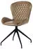 Massivmoebel24 Iron Label 612 Polsterstuhl Echtleder Büffel beige, Eisengestell schwarz (09-151-890-6012)