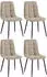CLP Tilde Esszimmerstuhl gepolstert Cord Metallgestell, 4er Set (327134)