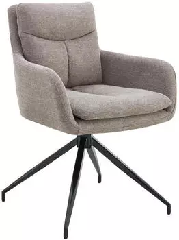 CLP Somers Esszimmerstuhl Stoff drehbar, Taupe (326419)