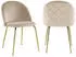 Kauf-Unique Melbourne chair in velvet and stainless steel x2 beige