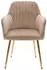 Kauf-Unique Eleana chair in velvet and metal with armrests x2 beige