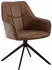 Woltu Dining swivel chair in faux leather and metal light brown