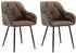 Woltu Dining chair in faux leather and metal x2 dark brown