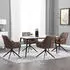 Woltu Dining swivel chair in faux leather and metal x4 brown