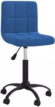 vidaXL Esszimmerstuhl drehbar, Samt, blau (3087600)