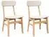 vidaXL Esszimmerstühle mit Kissen 2er-Set, Massivholz Gummibaum, braun (4102437)