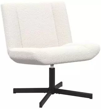 vidaXL Drehstuhl Schafsleder, creme (63x75x76cm)