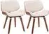 CLP Beverley Esszimmerstühle 2er-Set, Stoff, walnuss/creme (CLP 328505)