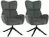 MCW Q54 Esszimmerstuhl 2er-Set, drehbar, Cord 320g/m², grün (101445)
