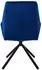 ML-Design Esszimmerstuhl drehbar, Samt, dunkelblau, mit Armlehne (2er-Set)