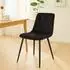 CLP Clairton Esszimmerstuhl 2er-Set, Samt, schwarz (326531)