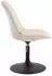 CLP Maverick 4er-Set Esszimmerstühle, Kunstleder, creme, drehbar