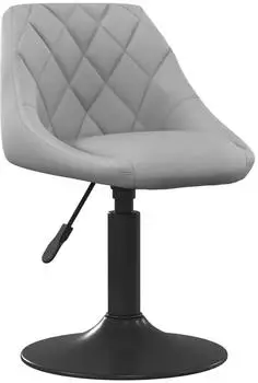 vidaXL Esszimmerst&uuml;hle 6er-Set, drehbar, hellgrau, Samt (3088802)