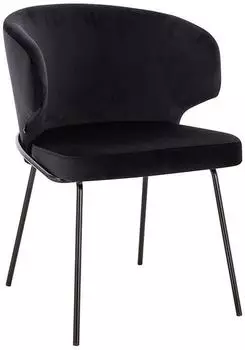 Home Deluxe AMARA Polsterstuhl, Samt, schwarz (AMARA)