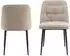 ebuy24 Brooke Esszimmerstuhl Bouclé, beige, 2er-Set (5713941361950)