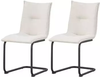 xonox.home Sonja Schwingstuhl Webstoff creme, 2er-Set (SONJA)