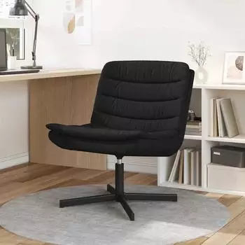 vidaXL Drehstuhl Stoff, schwarz, 63x75x76cm