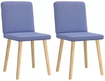 vidaXL Esszimmerst&uuml;hle 2 Stk. jeansblau Stoff (4101207)