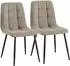 CLP Antibes Esszimmerstuhl 2er-Set, Cordbezug, taupe, bis 150kg