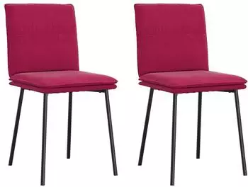 vidaXL Esszimmerst&uuml;hle 2 Stk., weinrot, Samt (4101249)