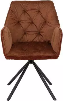 Hela Inge Esszimmersessel Samt & Cord kupferfarben, 180&deg; Auto Return (812434)