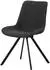 xonox.home Emilia Drehstuhl 2er-Set, Webstoff anthrazit, Metallbeine, 52x85x61cm