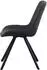xonox.home Emilia Drehstuhl 2er-Set, Webstoff anthrazit, Metallbeine, 52x85x61cm