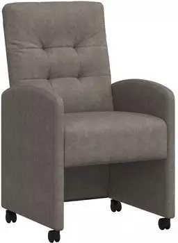 vidaXL Esszimmerst&uuml;hle mit Rollen, 2er-Set, grau (42017894)