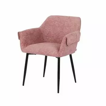 Home Deluxe CHENO Esszimmerstuhl Chenille, rosa, 6er-Set
