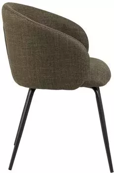 ebuy24 Eleanor Esszimmerstuhl mit Armlehnen, Stoff, gr&uuml;n, 2er-Set