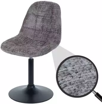 MCW MCW-A60 Esszimmerstuhl drehbar, Textil Chenille, braun (800000861895)