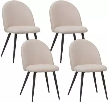 Albatros Capo Esszimmerstuhl Stoff beige, 4er-Set