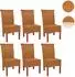 MCW Esszimmerstuhl Var-M42-6 6er-Set, Rattan geflochten, Holzbeine (800000415837)