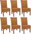 MCW Esszimmerstuhl Var-M42-6 6er-Set, Rattan geflochten, Holzbeine (800000415837)