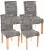 MCW Littau Esszimmerstuhl 4er-Set, Stoff, grau, helle Beine (Littau-s-4)