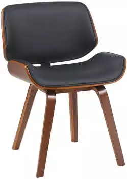 CLP Beverley Esszimmerstuhl Kunstleder, Bugholz, walnuss/schwarz (326449)
