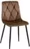 CLP Clairton Esszimmerstuhl Samt, braun, Metallgestell (326495)