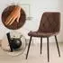 CLP Clairton Esszimmerstuhl Samt, braun, Metallgestell (326495)