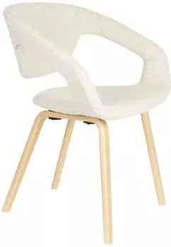 Zuiver Flexback Esszimmerstuhl Boucl&eacute;, beige (2er-Set)