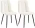 CLP Tilde Esszimmerstuhl gepolstert, Cord, creme, 2er-Set (327127)