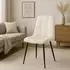 CLP Tilde Esszimmerstuhl gepolstert, Cord, creme, 2er-Set (327127)