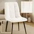 CLP Tilde Esszimmerstuhl gepolstert, Cord, creme, 2er-Set (327127)