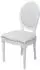 ebuy24 Rokoko/Amaretta Esszimmerstuhl, antikweiß, Stoff beige gestreift (24-3561)