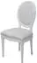 ebuy24 Rokoko/Amaretta Esszimmerstuhl, antikweiß, Stoff beige gestreift (24-3561)