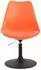 CLP Maverick Esszimmerstuhl Kunststoff, drehbar & höhenverstellbar, orange/schwarz (4er Set)