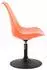 CLP Maverick Esszimmerstuhl Kunststoff, drehbar & höhenverstellbar, orange/schwarz (4er Set)