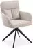 Idimex Elara Esszimmerstuhl 360° drehbar, Chenille-Stoff, beige (12041)