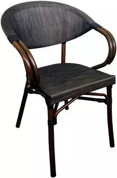 CLP Sorva Bistrostuhl stapelbar mit Armlehnen, Rattan-Optik, bis 200kg