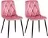CLP Clairton Esszimmerstuhl 2er-Set, Samt, rosa (326974)